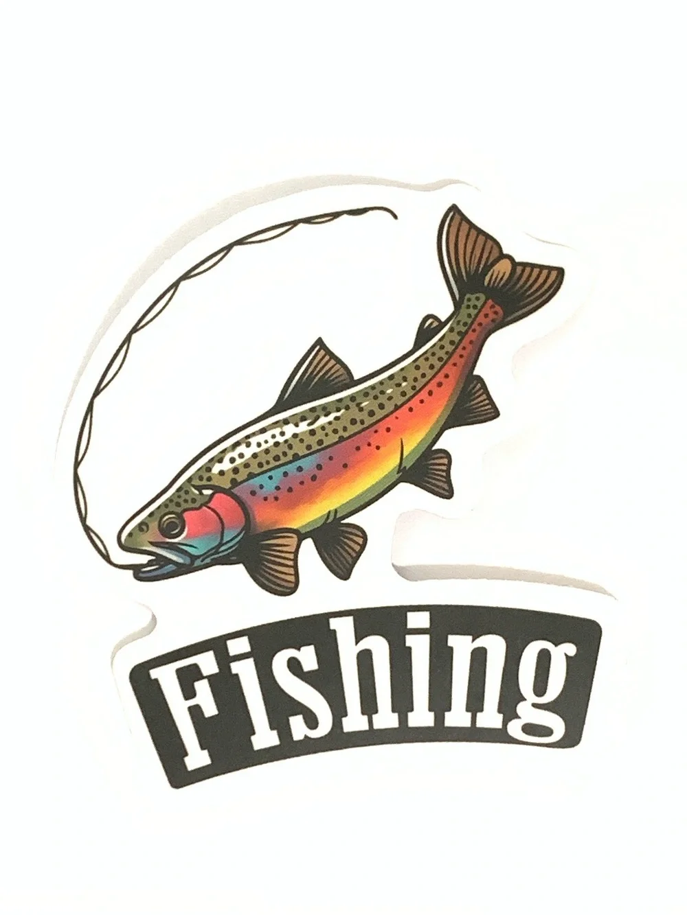 Fishing Trout Sticker - Rainbow Fish Decal